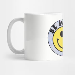 Be Happy Trippy Smiley Face Mug